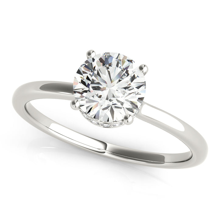 18K White Gold 1 CT Diamond Engagement Ring