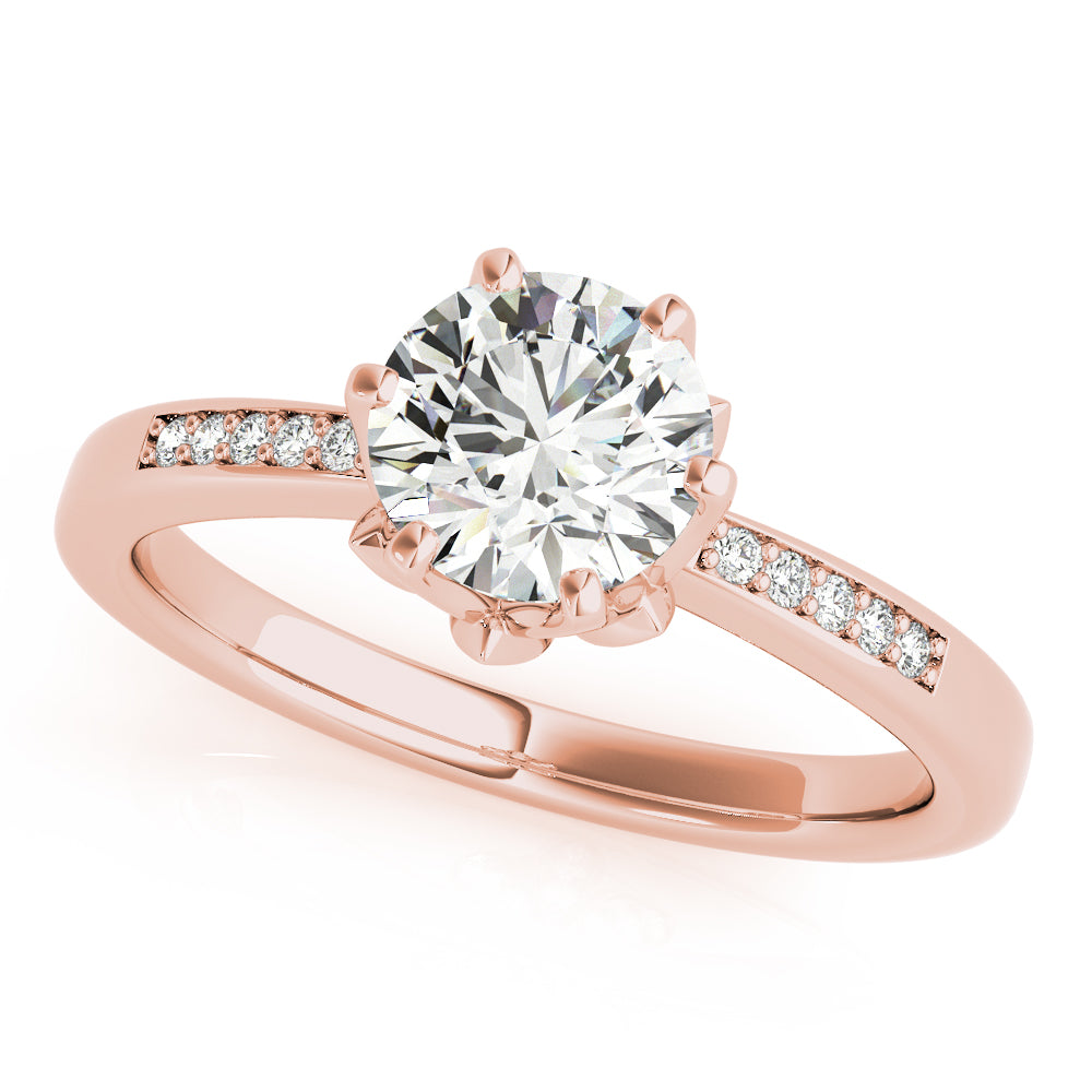 Rose Gold 1.125ctw Round Diamond Engagement Ring