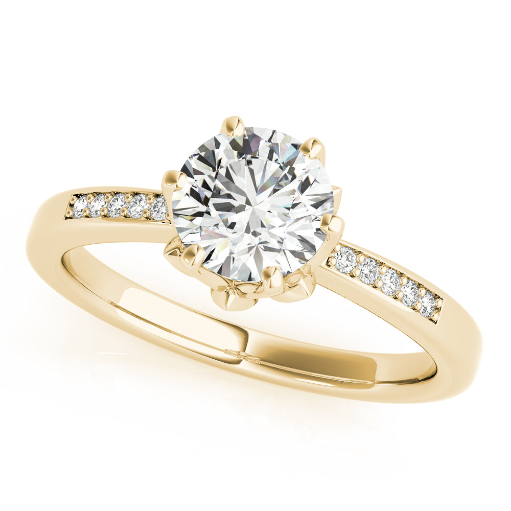 14K Yellow Gold 1.125ctw Diamond Engagement Ring