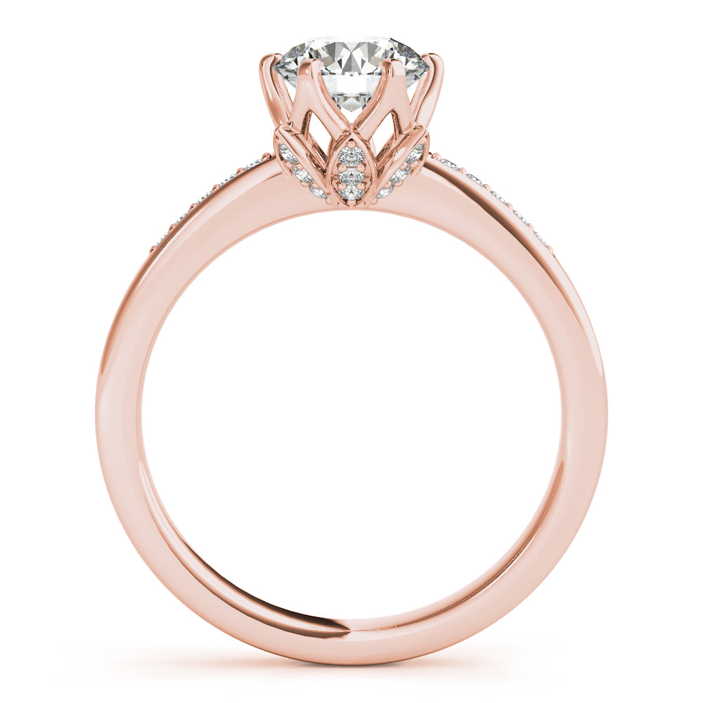 Rose Gold 1.125ctw Round Diamond Engagement Ring