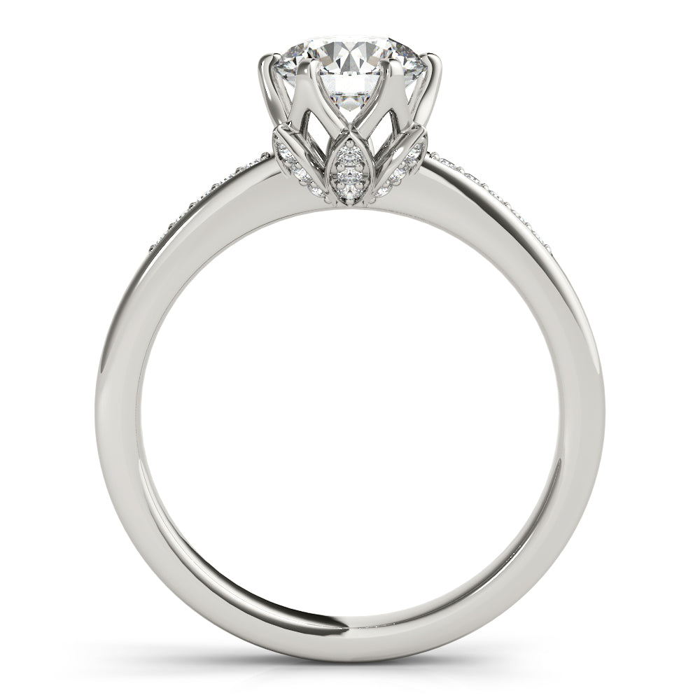 Platinum 1.125ctw Round Diamond Engagement Ring