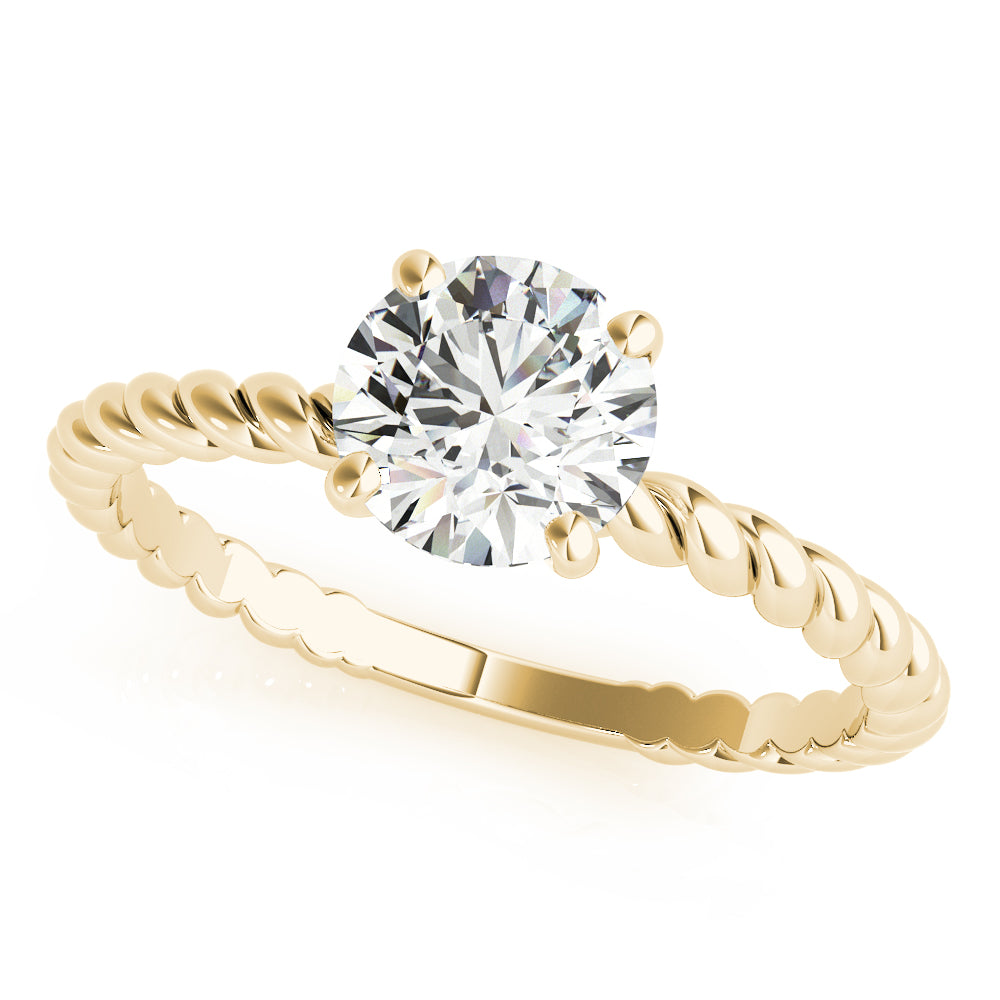 14K Yellow Gold 1ct Diamond Solitaire Engagement Ring
