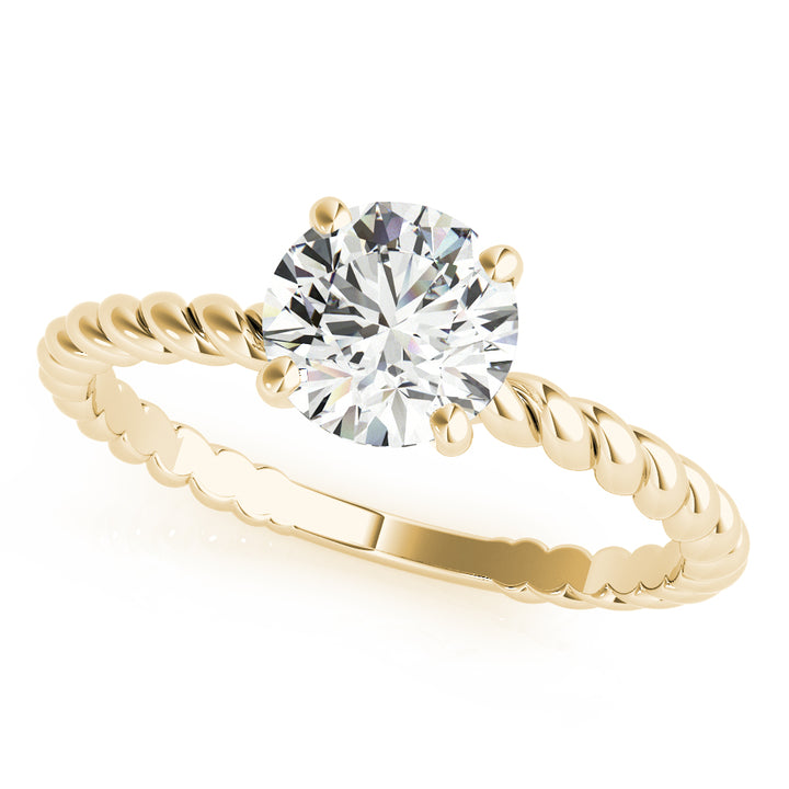14K Yellow Gold 1ct Diamond Solitaire Engagement Ring