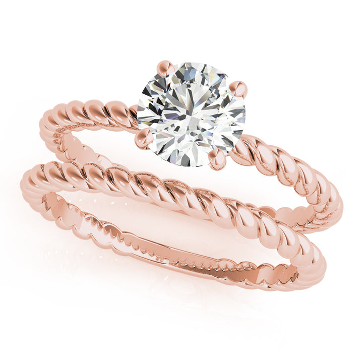 18K Rose Gold 1ct Diamond Engagement Solitaire Ring