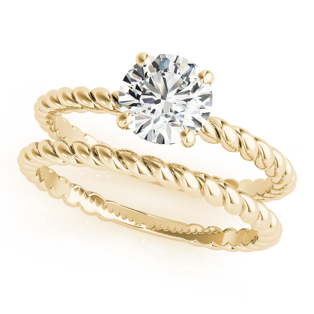 14K Yellow Gold 1ct Diamond Solitaire Engagement Ring