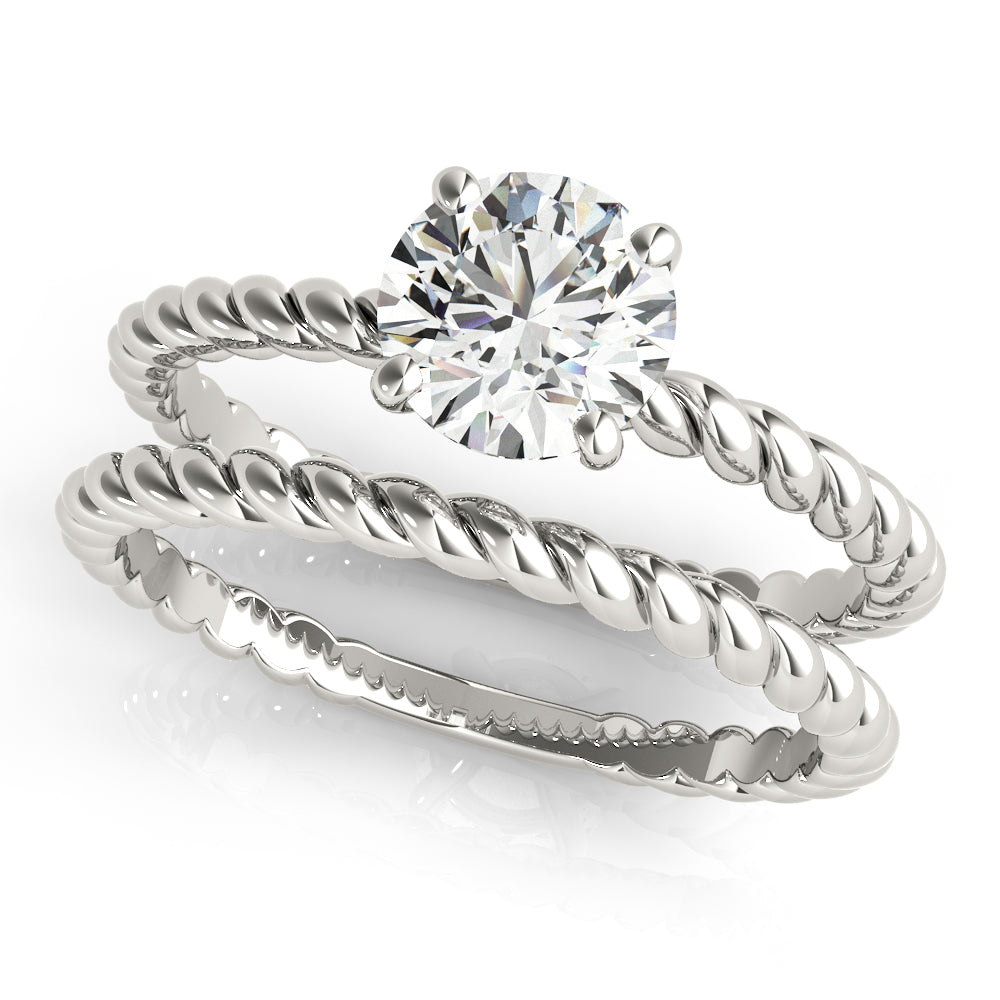 18K White Gold 1ct Diamond Solitaire Engagement Ring