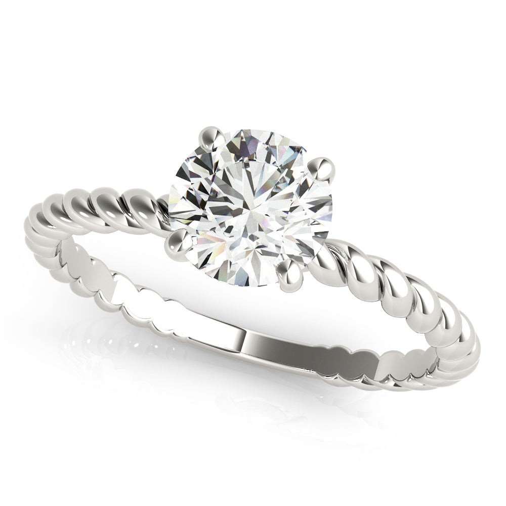 1 CT Platinum Round Diamond Engagement Ring