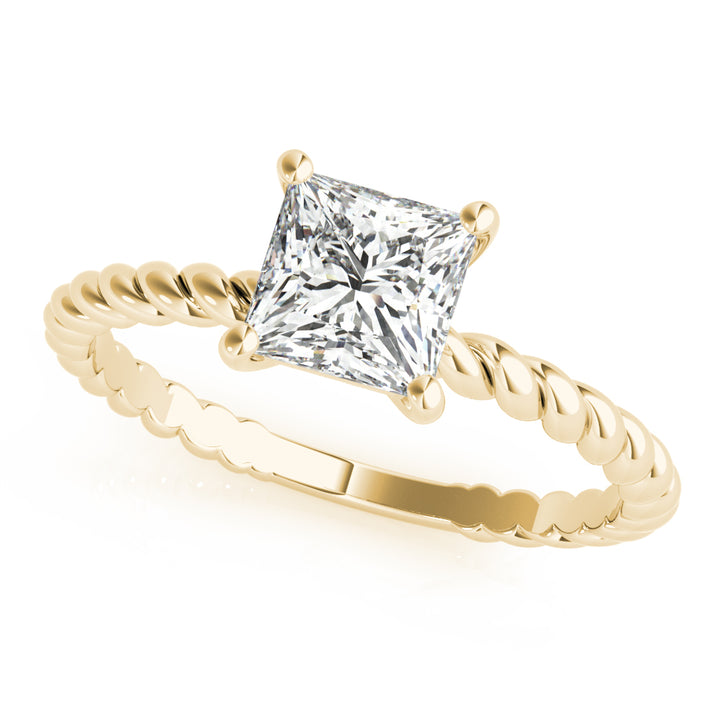 18K Yellow Gold 0.6 CT Diamond Solitaire Engagement Ring