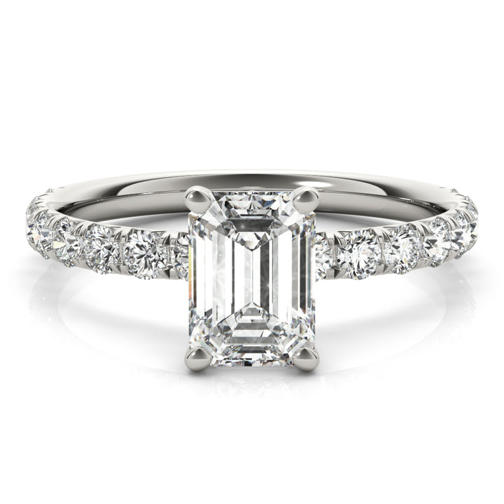 18K White Gold Multi-Diamond Engagement Ring