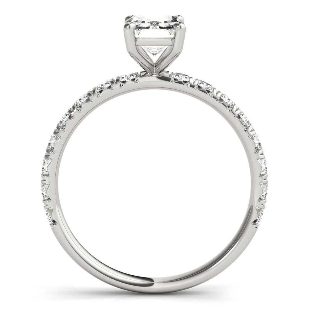 14K White Gold Multi-Diamond Engagement Ring