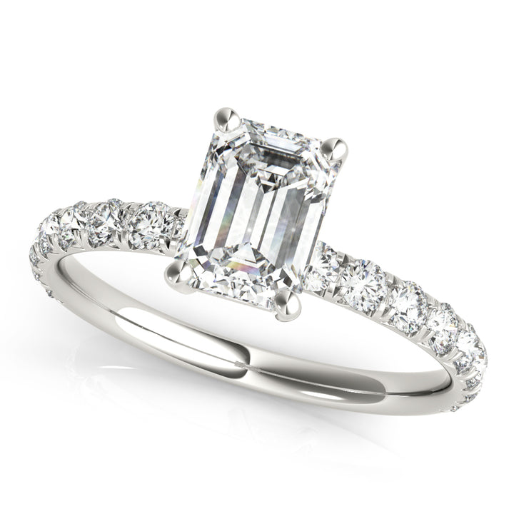 14K White Gold Multi-Diamond Engagement Ring