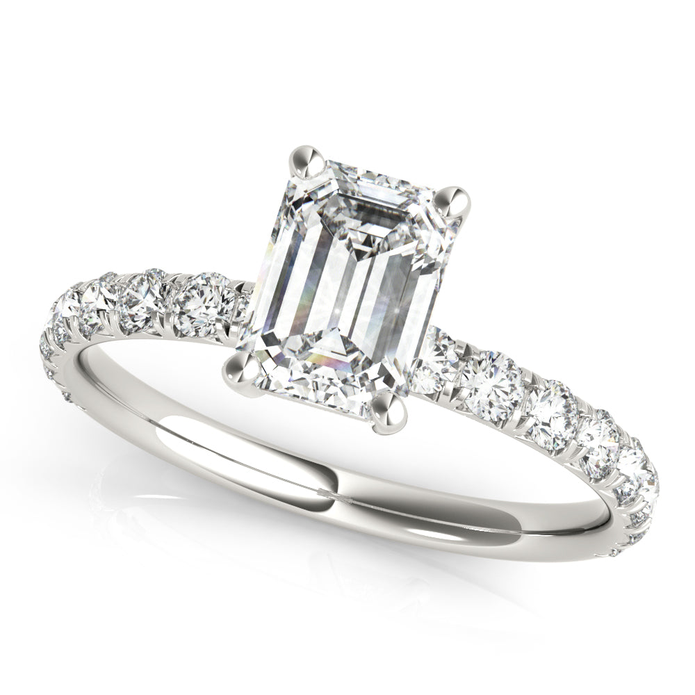 18K White Gold Multi-Diamond Engagement Ring
