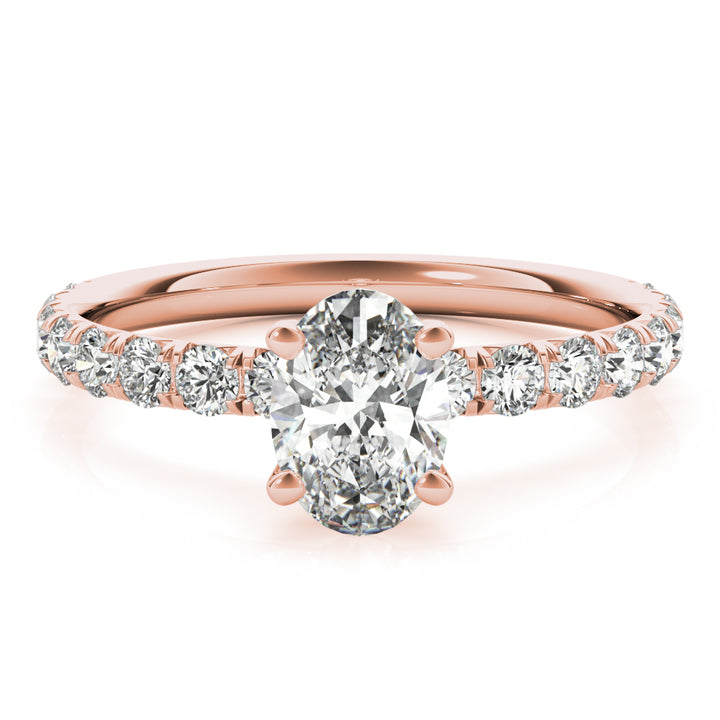 Rose Gold Oval Diamond Engagement Ring | 0.50 ctw