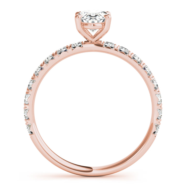 Rose Gold Oval Diamond Engagement Ring | 0.50 ctw