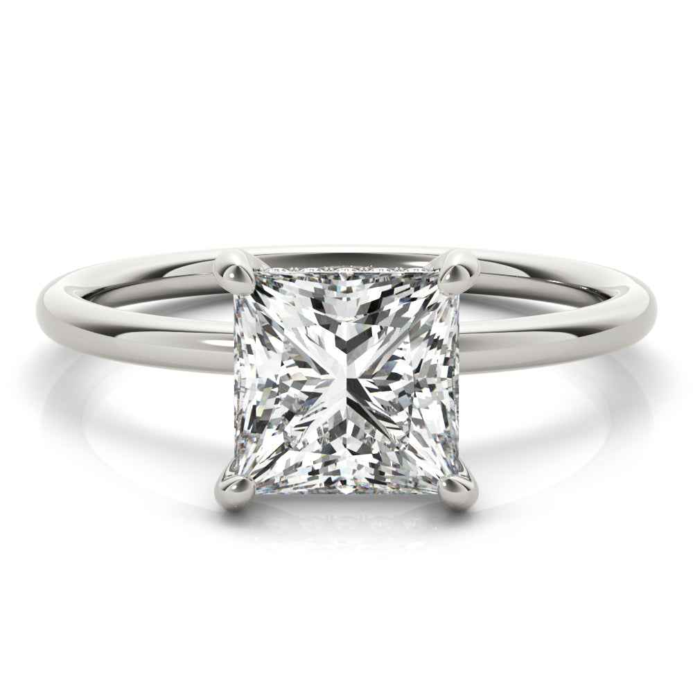 Platinum 5/8 ct Diamond Halo Engagement Ring