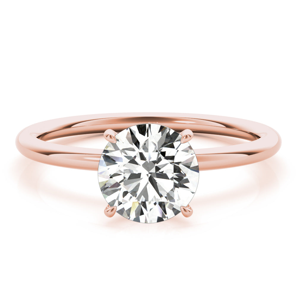 18K Rose Gold 1 CT Diamond Halo Engagement Ring