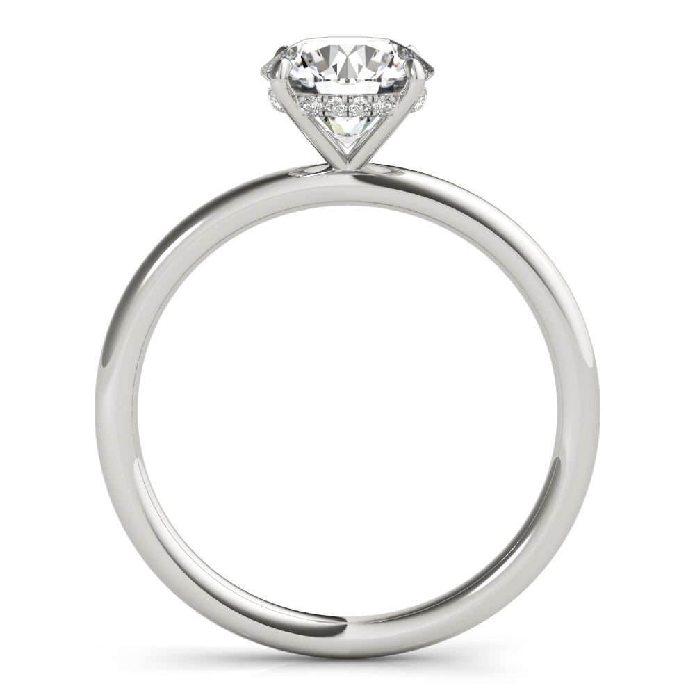 Platinum 1 CT Diamond Halo Engagement Ring