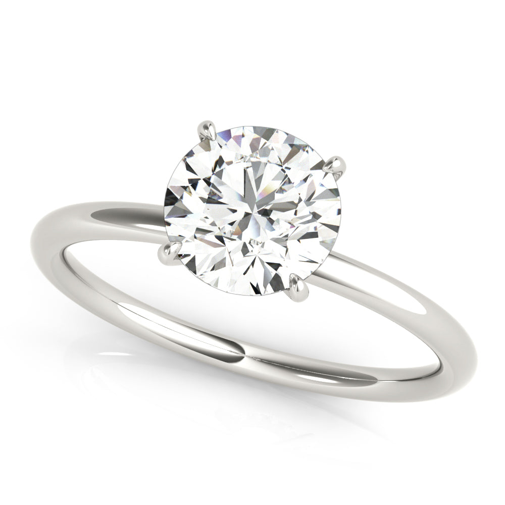 Platinum 1 CT Diamond Halo Engagement Ring