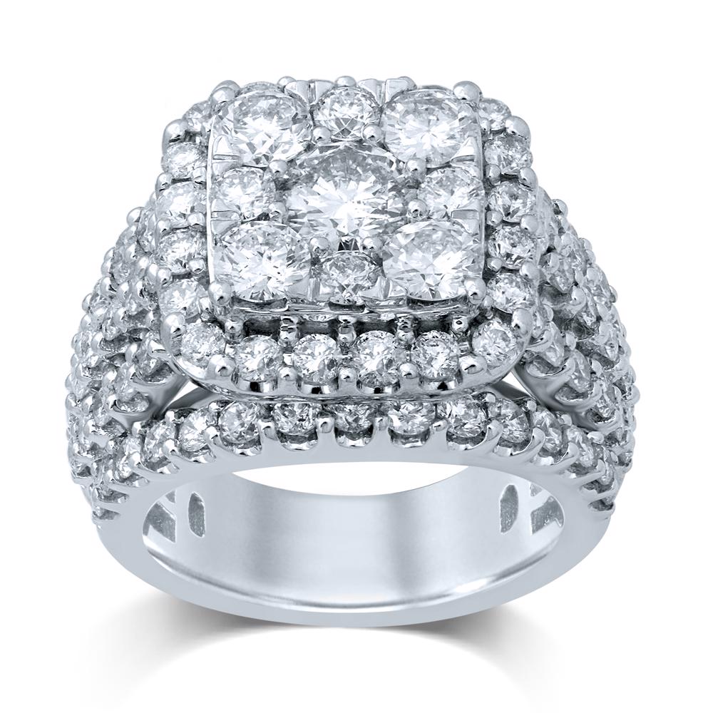 Luminous 14k White Gold Lab Diamond Engagement Ring (5.00 CT)