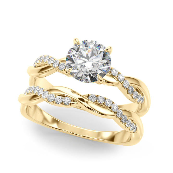 18K Yellow Gold 1 CT Diamond Engagement Ring