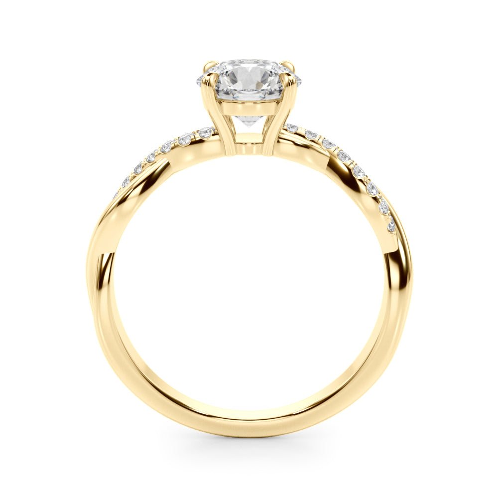 18K Yellow Gold 1 CT Diamond Engagement Ring