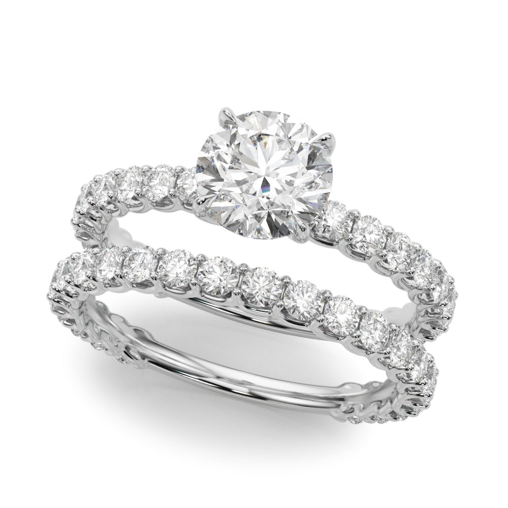 14K White Gold 1.25 ctw Round Diamond Ring