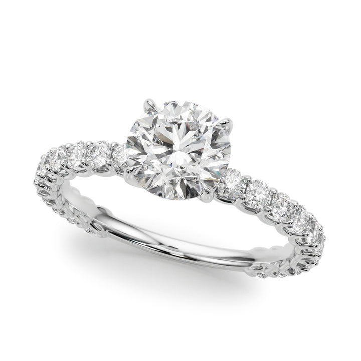 18K White Gold 1 ct Diamond Engagement Ring