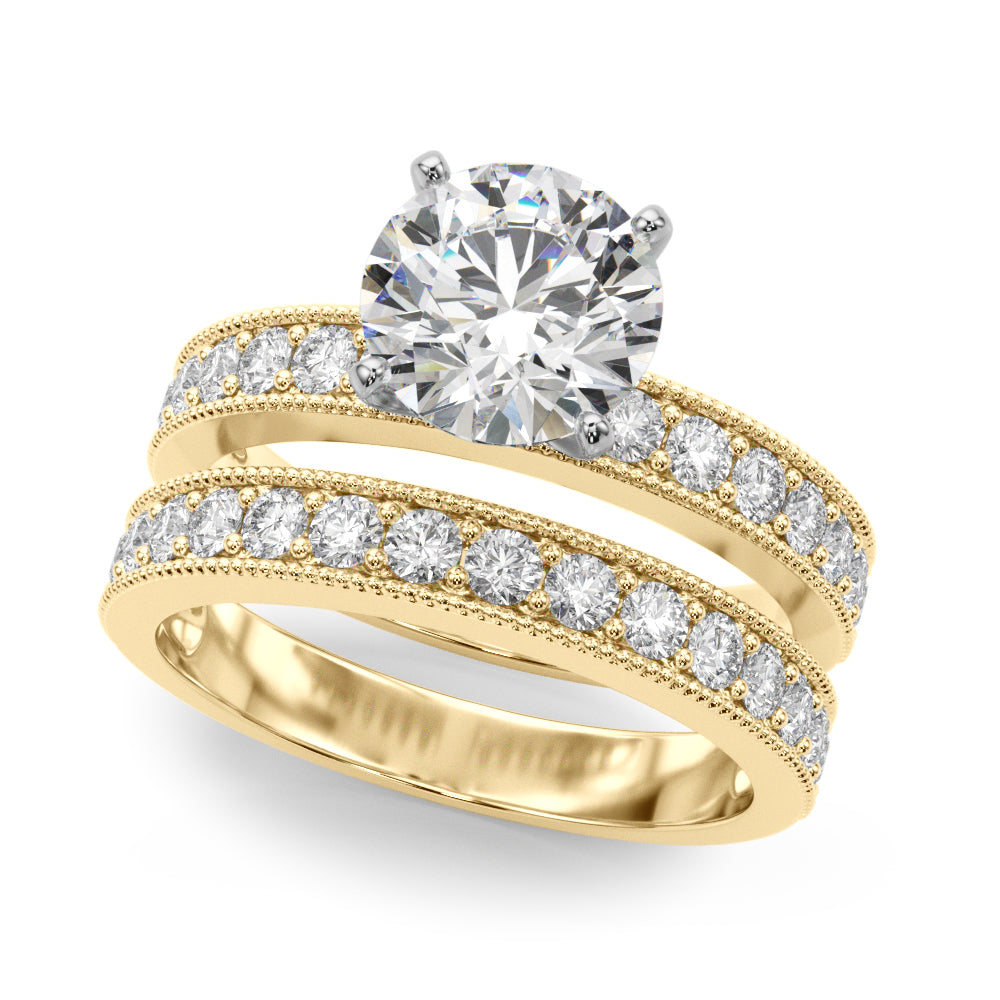 18K Yellow Gold 0.21ctw Round Diamond Engagement Ring