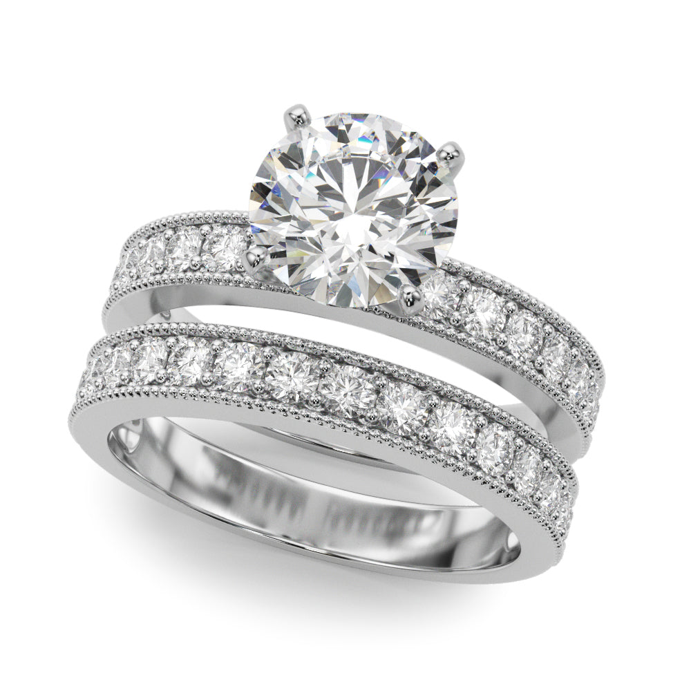 Platinum 1/5 CT Round Diamond Single Row Ring