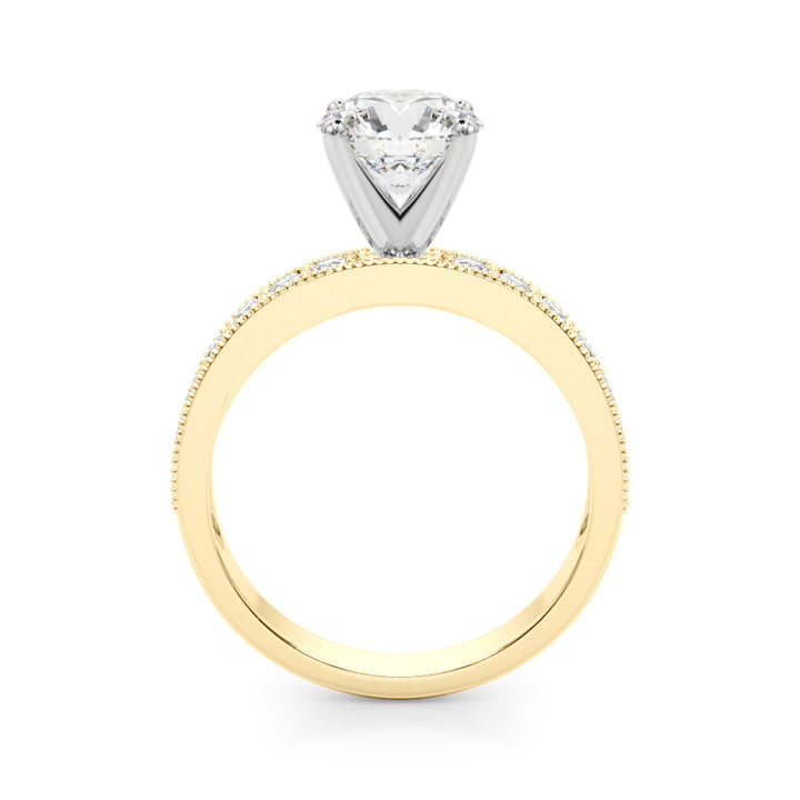 18K Yellow Gold 0.21ctw Round Diamond Engagement Ring