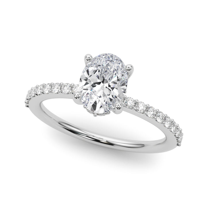 Platinum Lab Diamond Single Row Ring