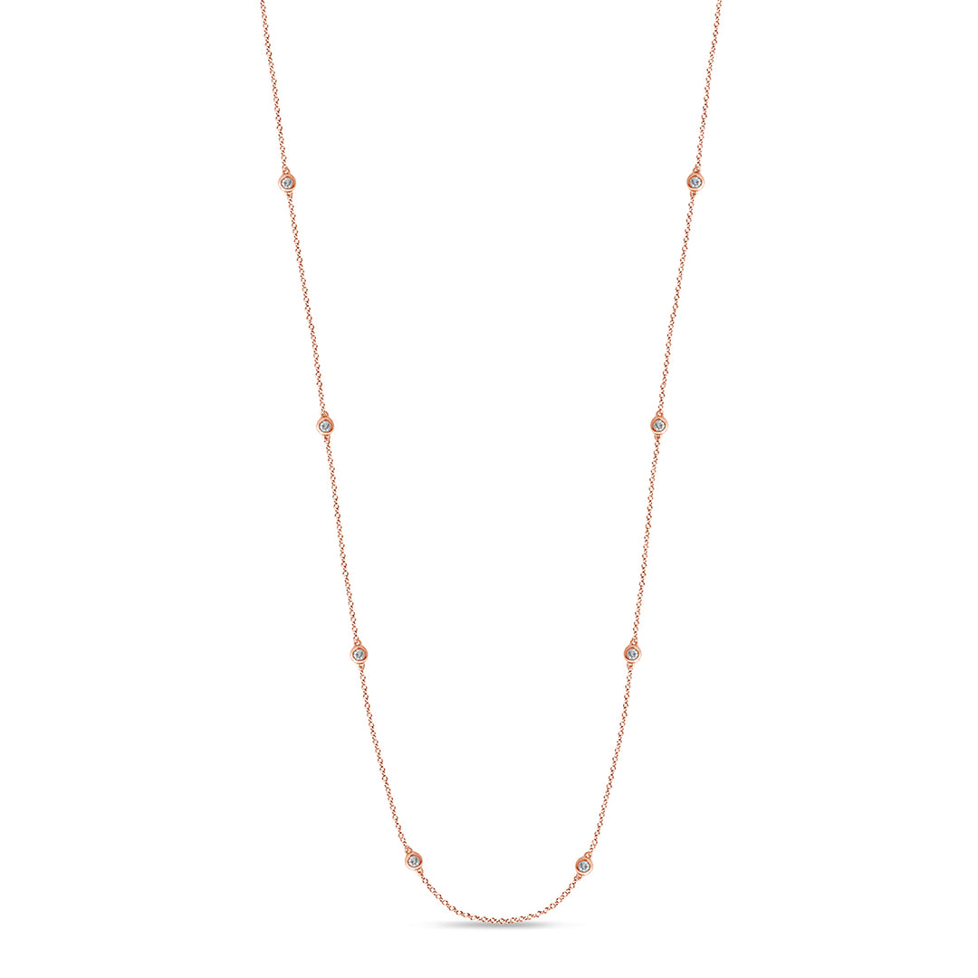 14k Rose Gold Lab Diamond Pendant Necklace for Women