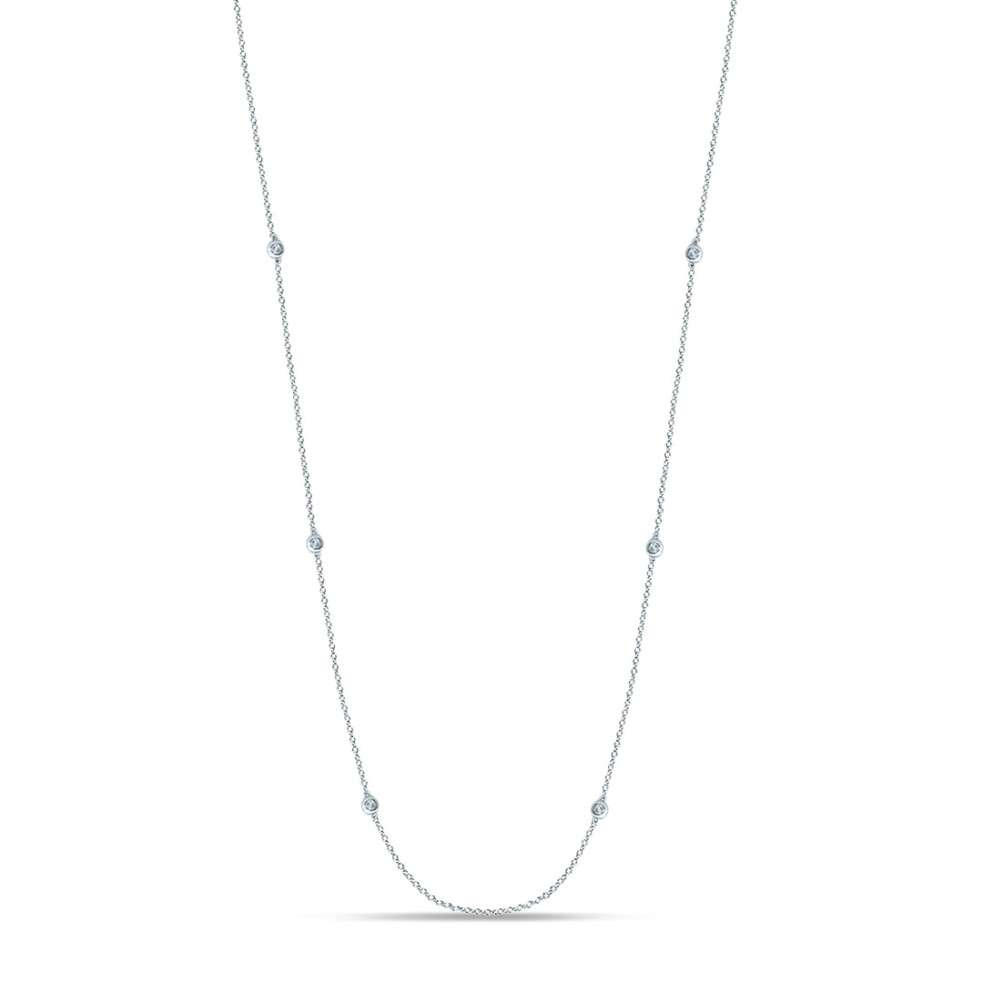14K White Gold Lab Diamond Pendant Necklace for Women