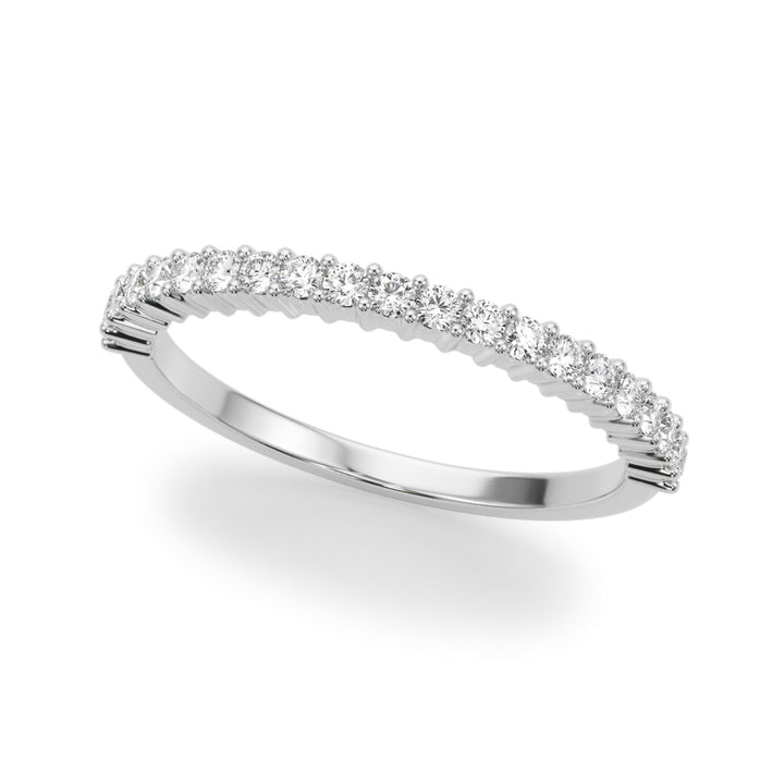 14K White Gold Diamond Wedding Band