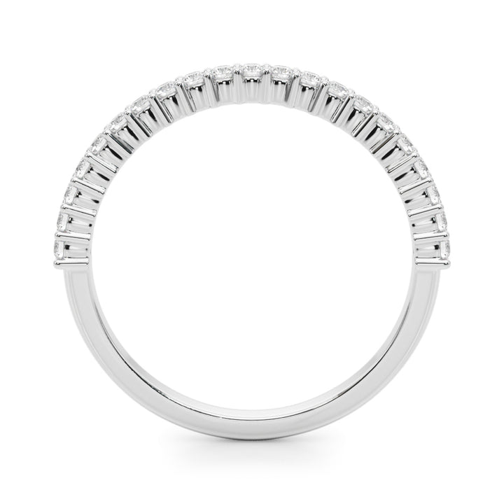 14K White Gold Diamond Wedding Band