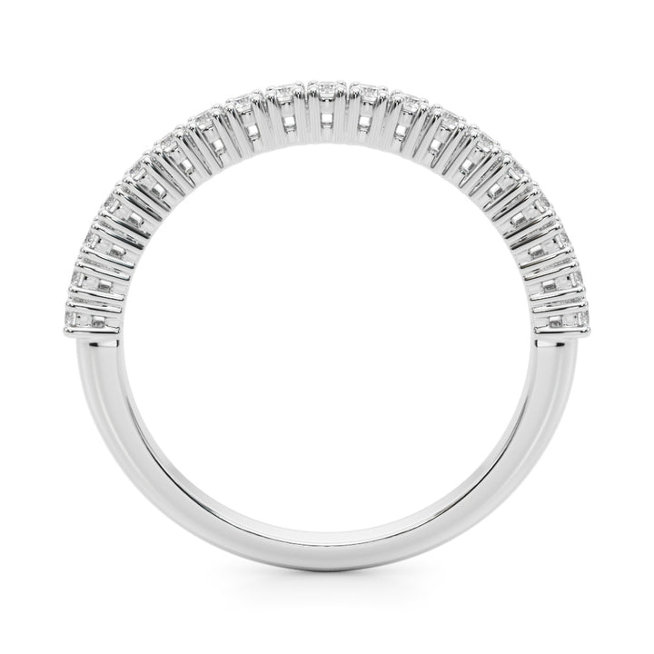 White Gold 15-Stone Lab Diamond Wedding Ring