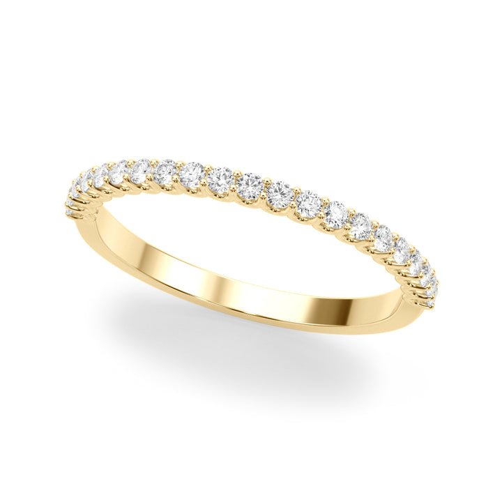 18K Yellow Gold Lab Diamond Wedding Band