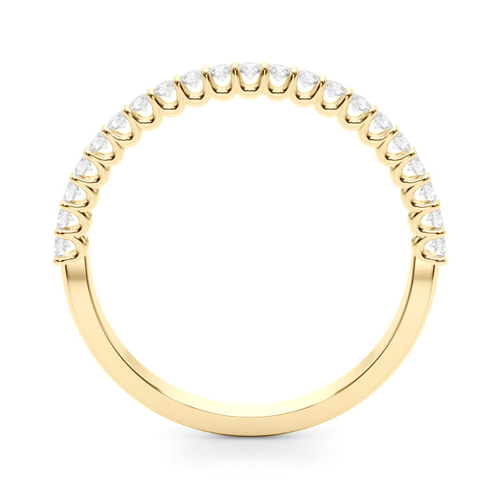 18K Yellow Gold Lab Diamond Wedding Band