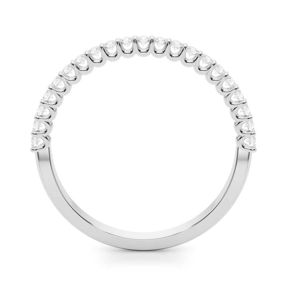 14K White Gold Diamond Wedding Band