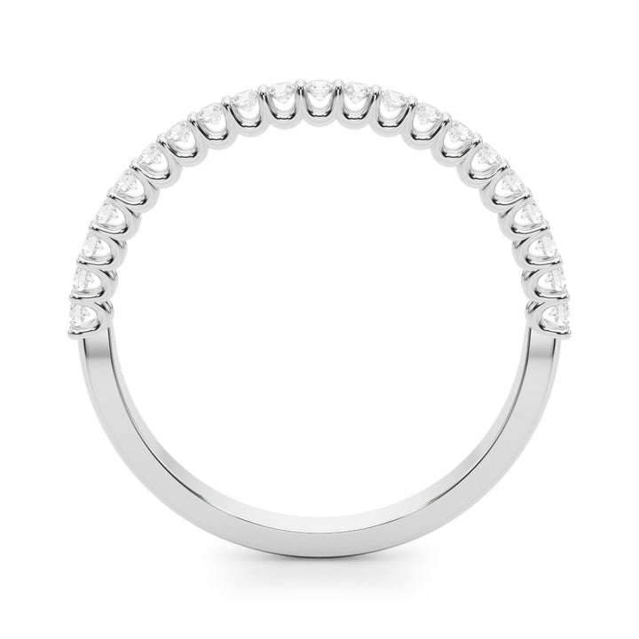 14K White Gold Diamond Wedding Band