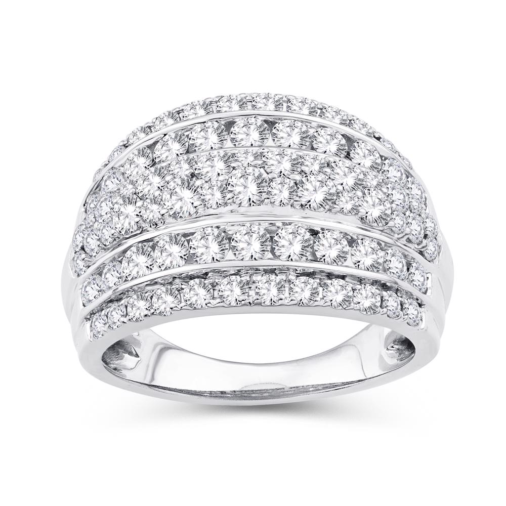 Sparkling 14k White Gold 2CT Lab Diamond Anniversary Band