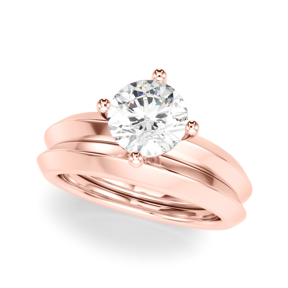 18K Rose Gold 1ct Diamond Engagement Solitaire Ring