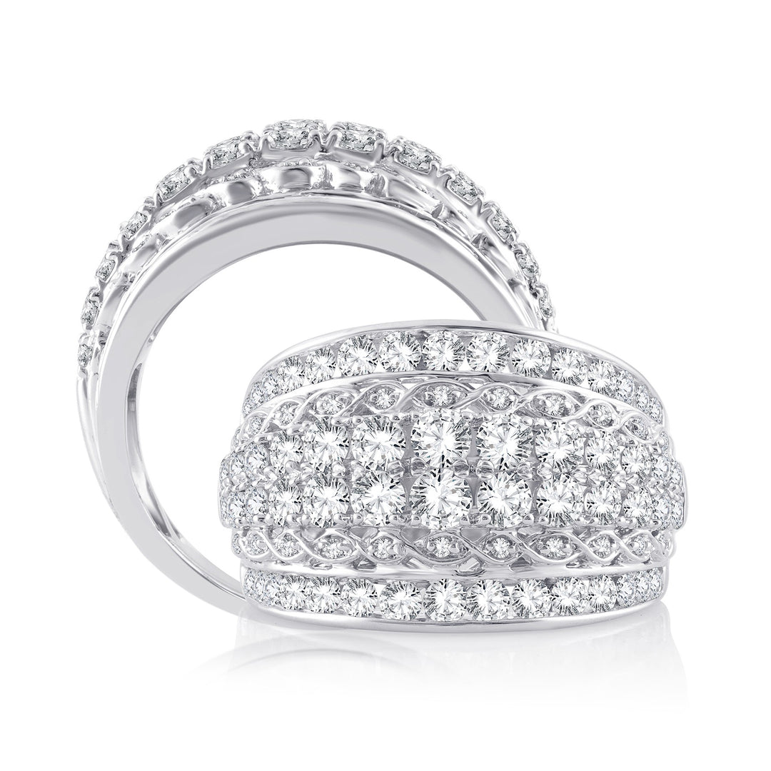 Brilliant 14K White Gold Lab Diamond Anniversary Band