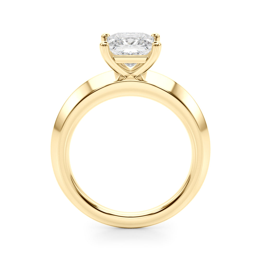 14K Yellow Gold Princess Diamond Engagement Ring