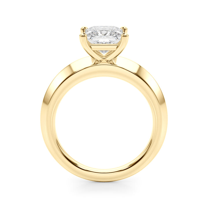 14K Yellow Gold Princess Diamond Engagement Ring