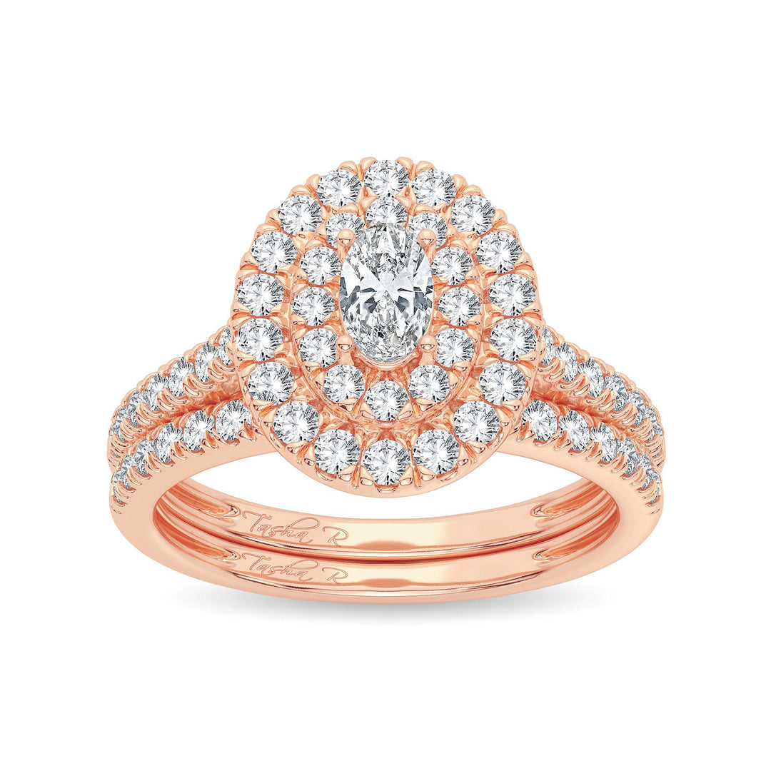 Romantic 14k Rose Gold Lab Diamond Engagement Ring