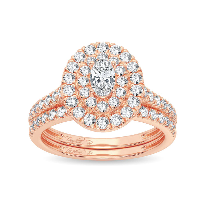 Romantic 14k Rose Gold Lab Diamond Engagement Ring