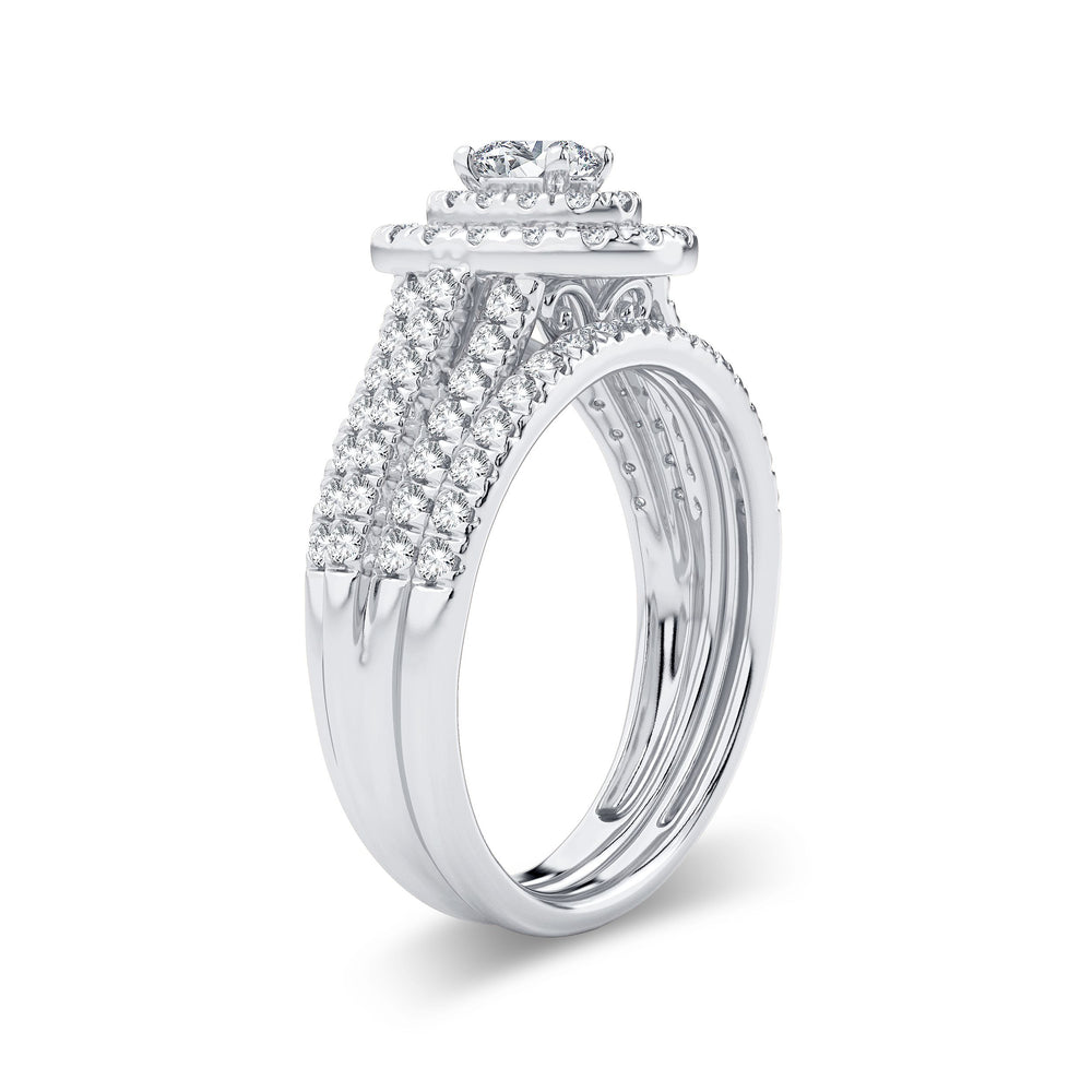 Brilliant 14k White Gold 1ct Lab Diamond Engagement Ring