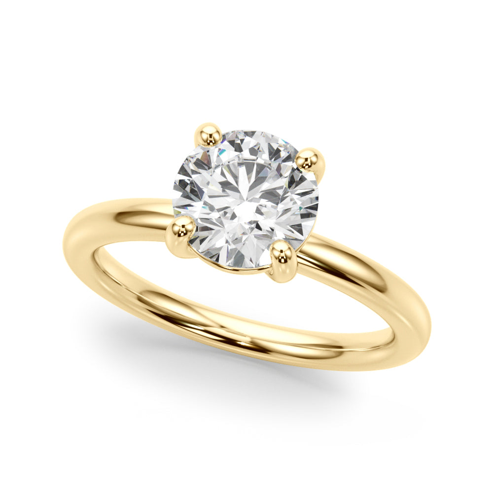 1 CT Lab Diamond 14K Yellow Gold Solitaire