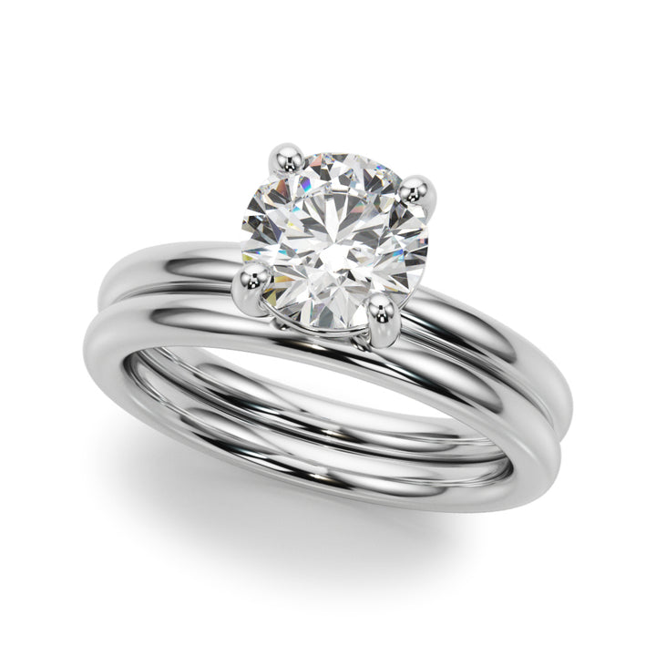 14K White Gold Round Diamond Solitaire